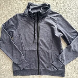 New Era Heather Grayish-Blue Zip-Up Jacket